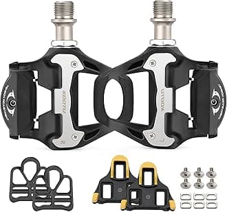 KOOTU KEO Bike Pedals 9/16" Universal Road Bike Pedals Bicycle Platform Pedals Clipless Pedals Suitable for Road Bike Spin Bike MTB Indoor Bike