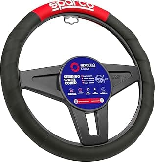 SPARCO SPC1111RS Coprivolante, Nero/Rosso
