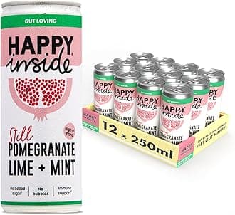 – Pomegranate, Lime & Mint Still Fruit Drink | No Added Sugar | Gut Loving Fibre | Vitamin C | Vegan | (Pack of 12 x 250ml)