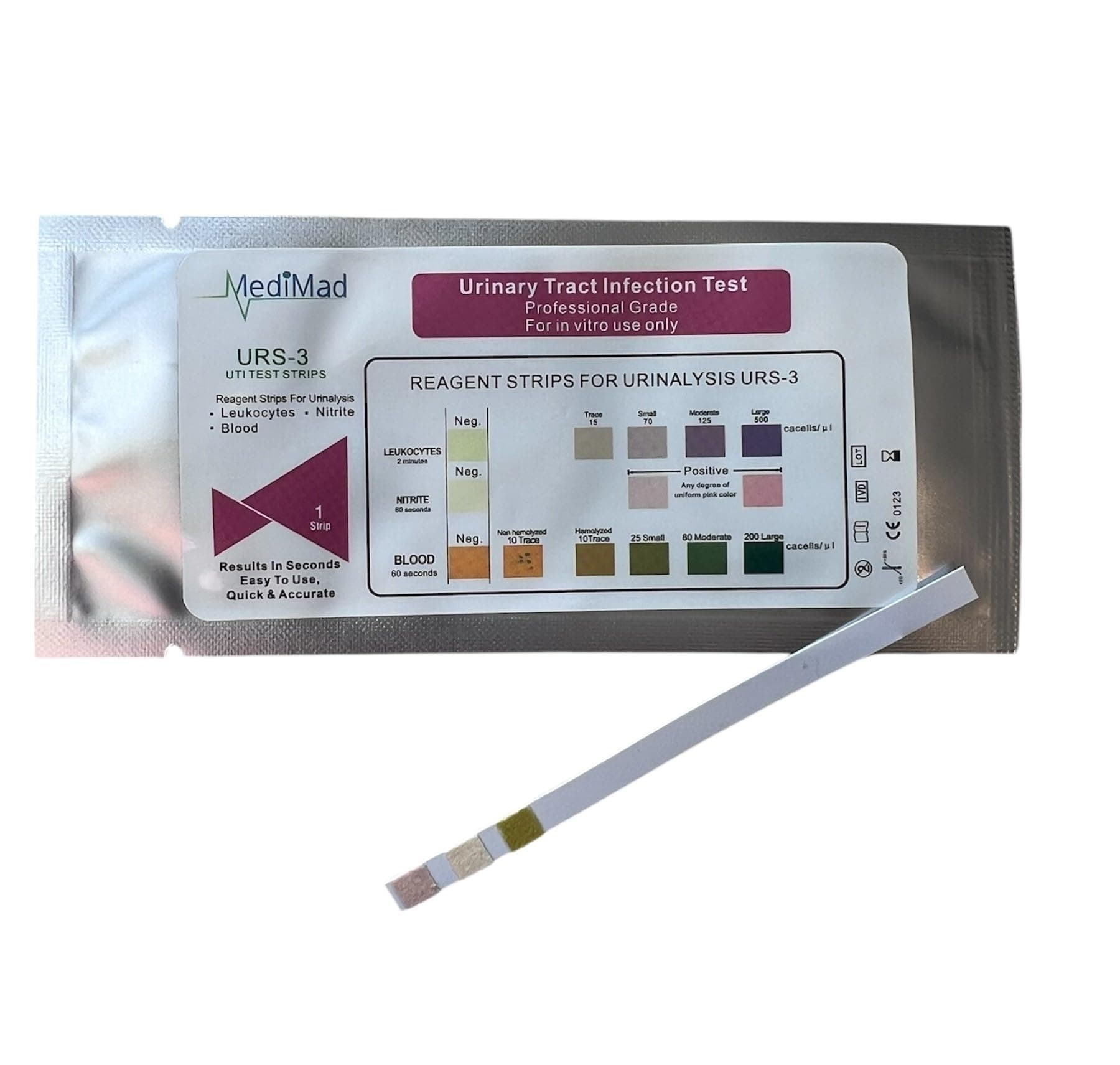 UTI Urine Test Strips Urinary Tract Infection Cystitis Tests Nitrite, Leukocytes and Blood - 2 Individual Tests…