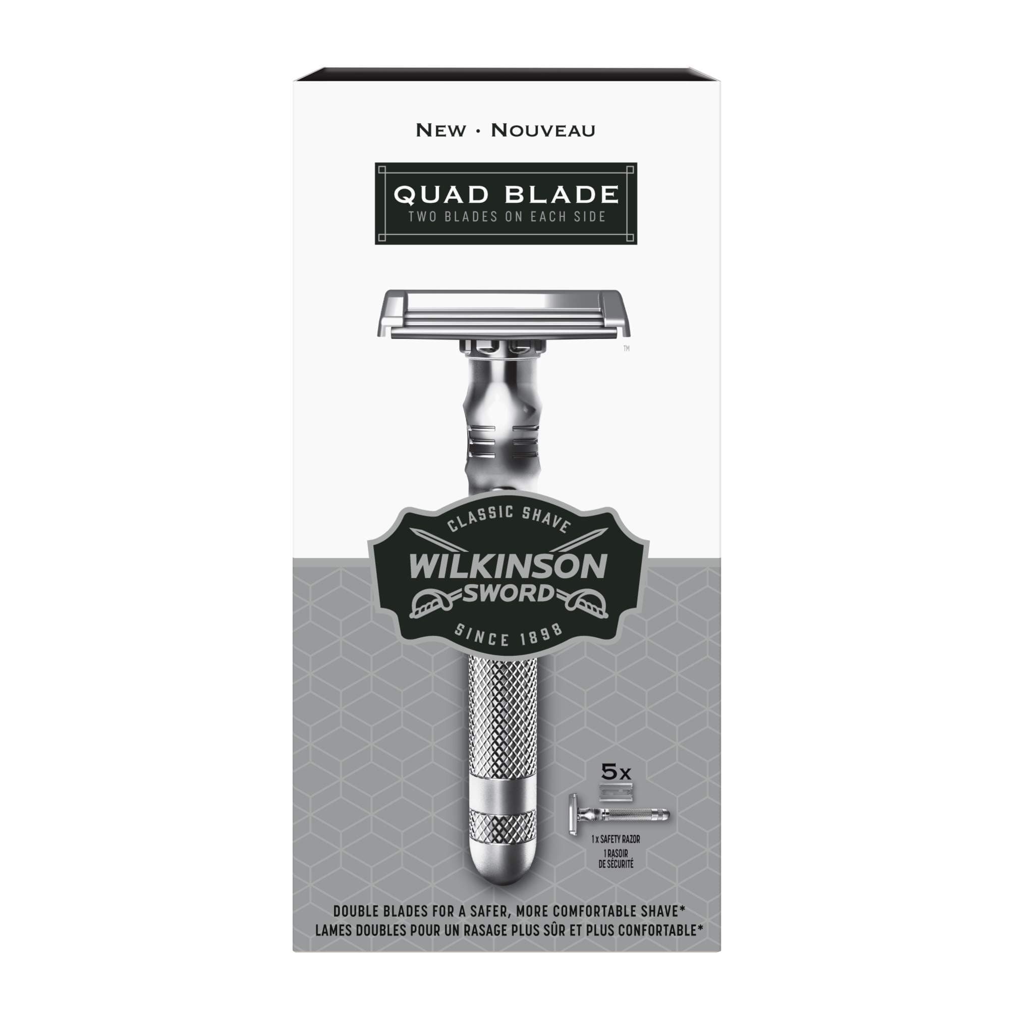 (Quad Blade Razor) - Quad Blade Razor for Men With 5 Quad Blade Razor Refills
