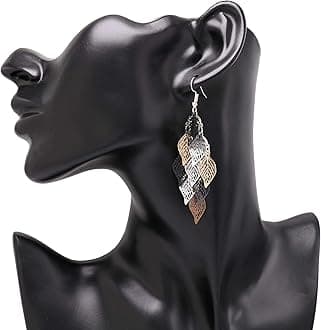 Aisansty Dangle Earrings for Women Handmade Boho Super Lightweight Chandelier Dangle Drop Earring Gold Silver Plated