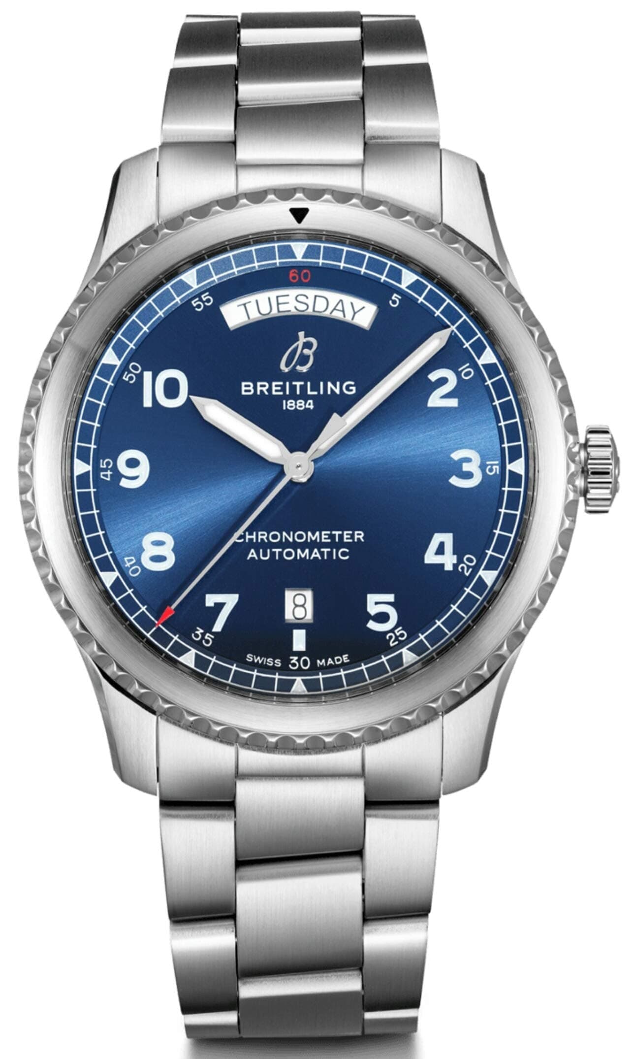 BreitlingNavitimer 8 Automatic Chronometer Blue Dial Men's Watch A45330101C1A1, Blue, Self-winding