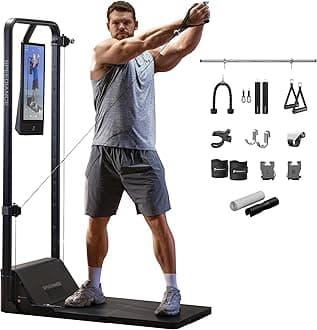 Smart Home Gym, Multi-Functional Gym Machine for Full Body Strength Training, All-in-one Gym Equipment, Digital Weight System, Workout Station, Squat Rack, Gym Monster 2