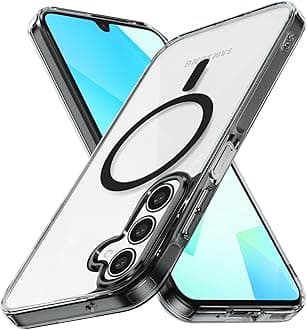 Lunivop for Samsung Galaxy A16 5G Case Hard [Compatible with Magsafe ] Yellowing Resistant Magnetic Cover Clear para A 16 6.7 inch Rugged Best Phone Cases Black