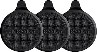 MR.SIGA Silicone Bathtub Stopper, Drain Stopper for Shower, Sink, 5.1" (13cm) Diameter, Black, 3 Pack