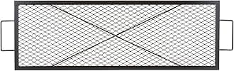 VEVOR X-Marks Fire Pit Grill Grate, Rectangle Cooking Grate, Heavy Duty Steel Campfire BBQ Grill Grid with Handle & Support X Wire, Portable Camping Cookware for Outside Party Gathering, 32 Inch Black