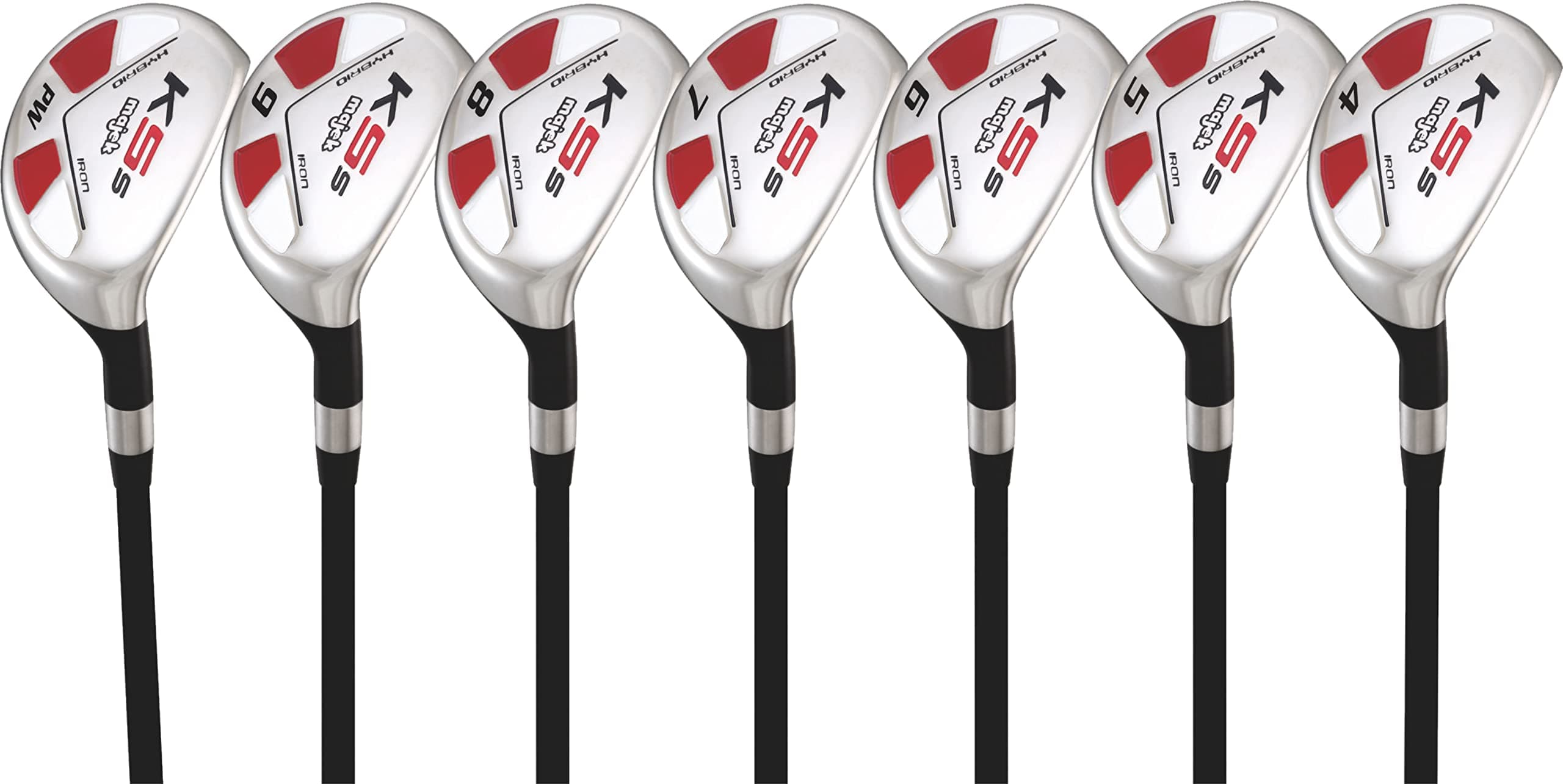 Men's Golf All Hybrid Complete Full Set, which Includes: #4, 5, 6, 7, 8, 9, PW Senior Flex Right Handed New Utility “A” Flex Club