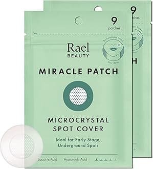 Rael Microneedle Acne Healing Patch - Pimple Acne Spot Tea Tree Treatment (2 Pack, 18 Patches)