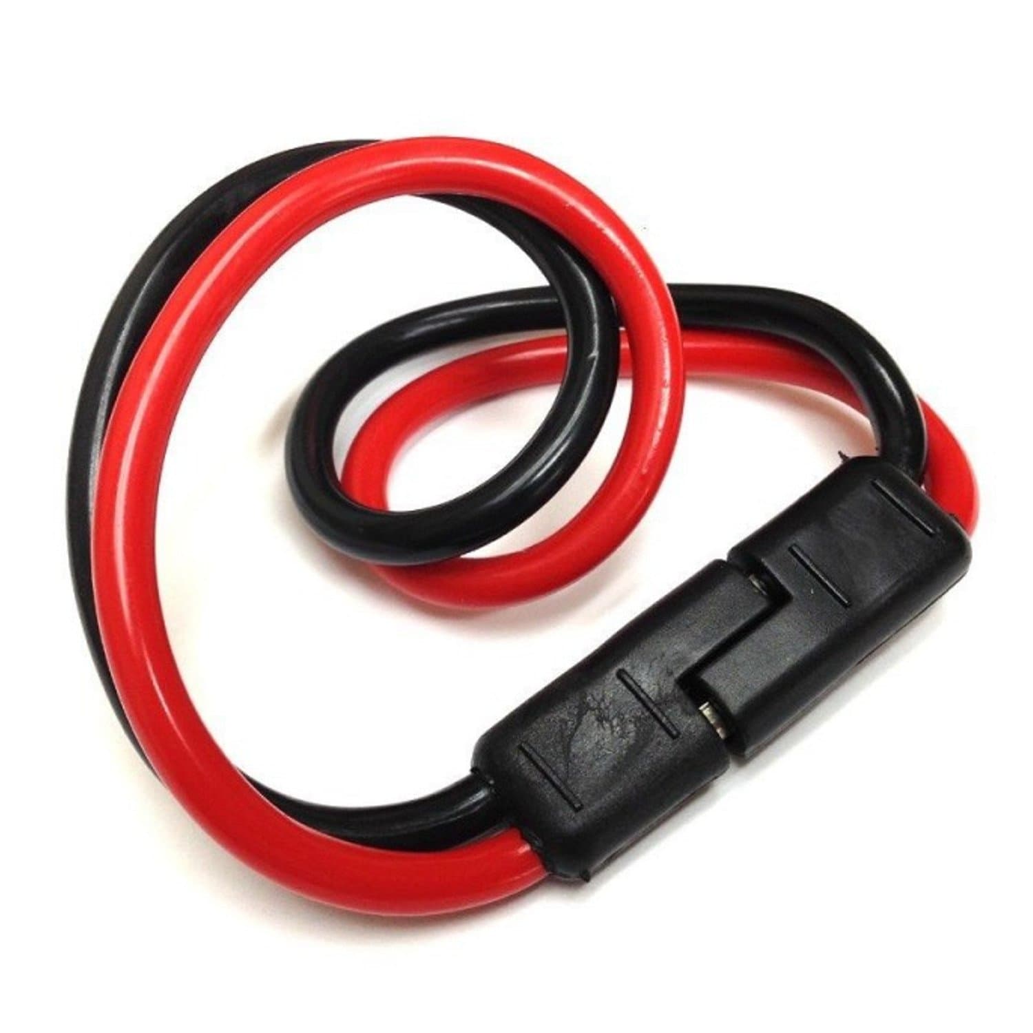 2 Pin Quick Disconnect Wire Harness SAE Connector Bullet Lead Cable - (10 Gauge / 12") (5-Pack)