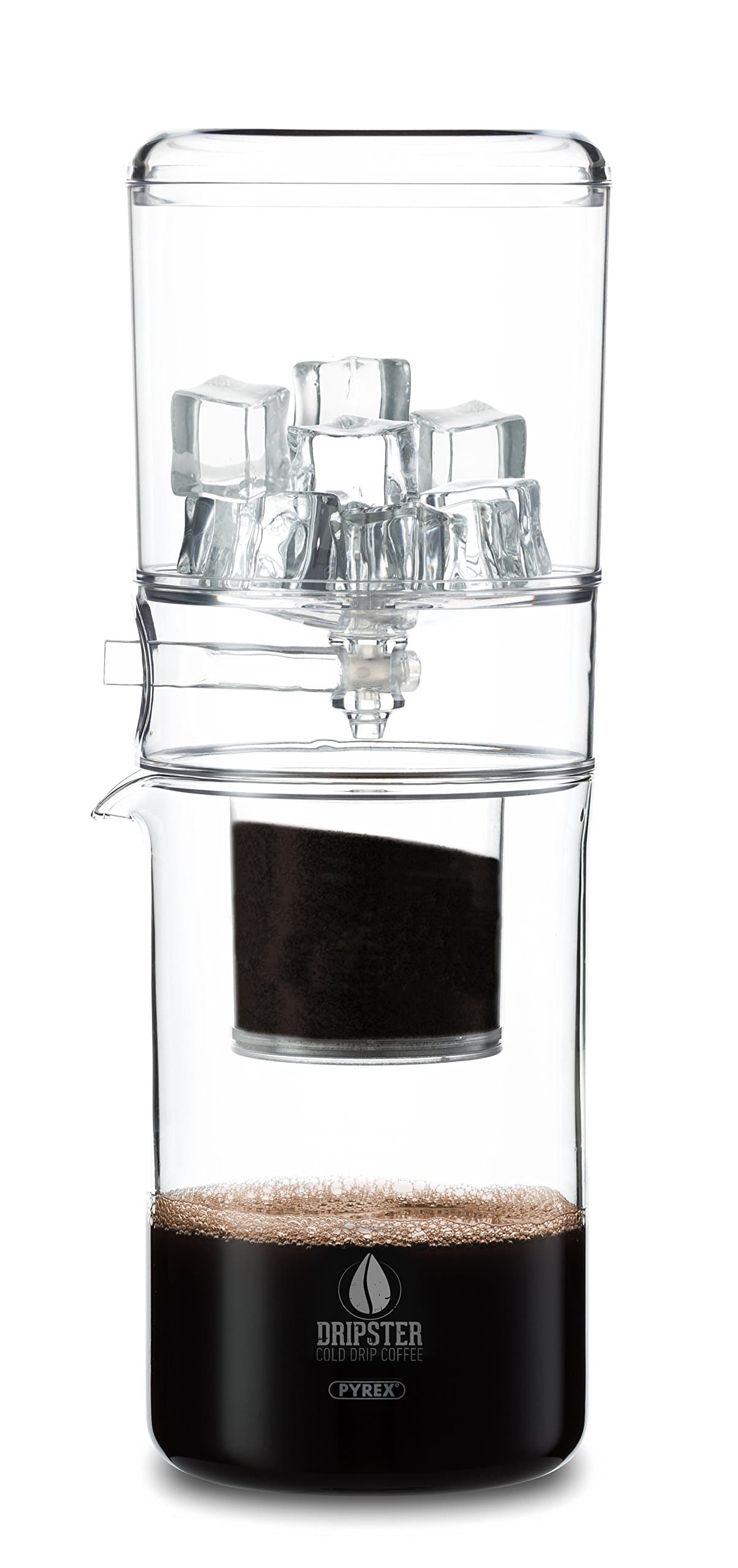 DRIPSTER Cold Brew Dripper (4 cups / 600ml), Cold Drip Coffee Maker for cold-brewed coffee and tea