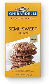 GHIRARDELLI Premium Semi-Sweet Chocolate Baking Bar, 4 oz – Smooth Baking Chocolate for Brownies, Fudge & Desserts