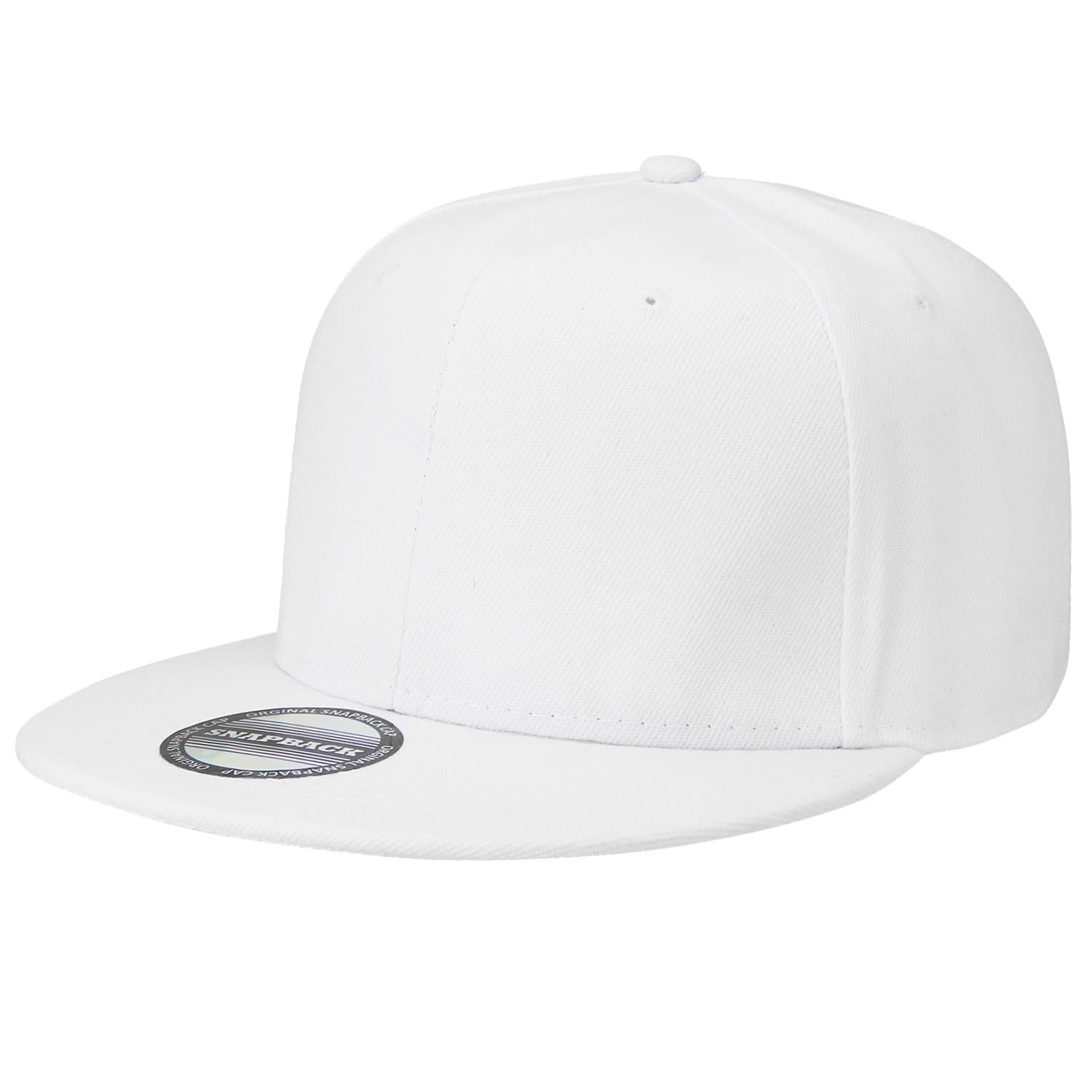 Classic Snapback Hat Cap Hip Hop Style Flat Bill Blank Solid Color Adjustable Size