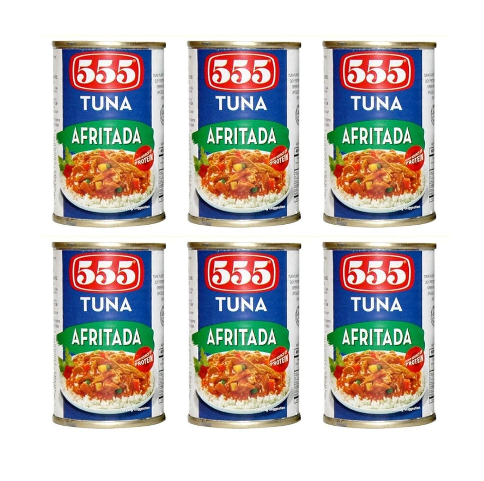 555 Canned Tuna Flakes 6 Pack (Afritada)