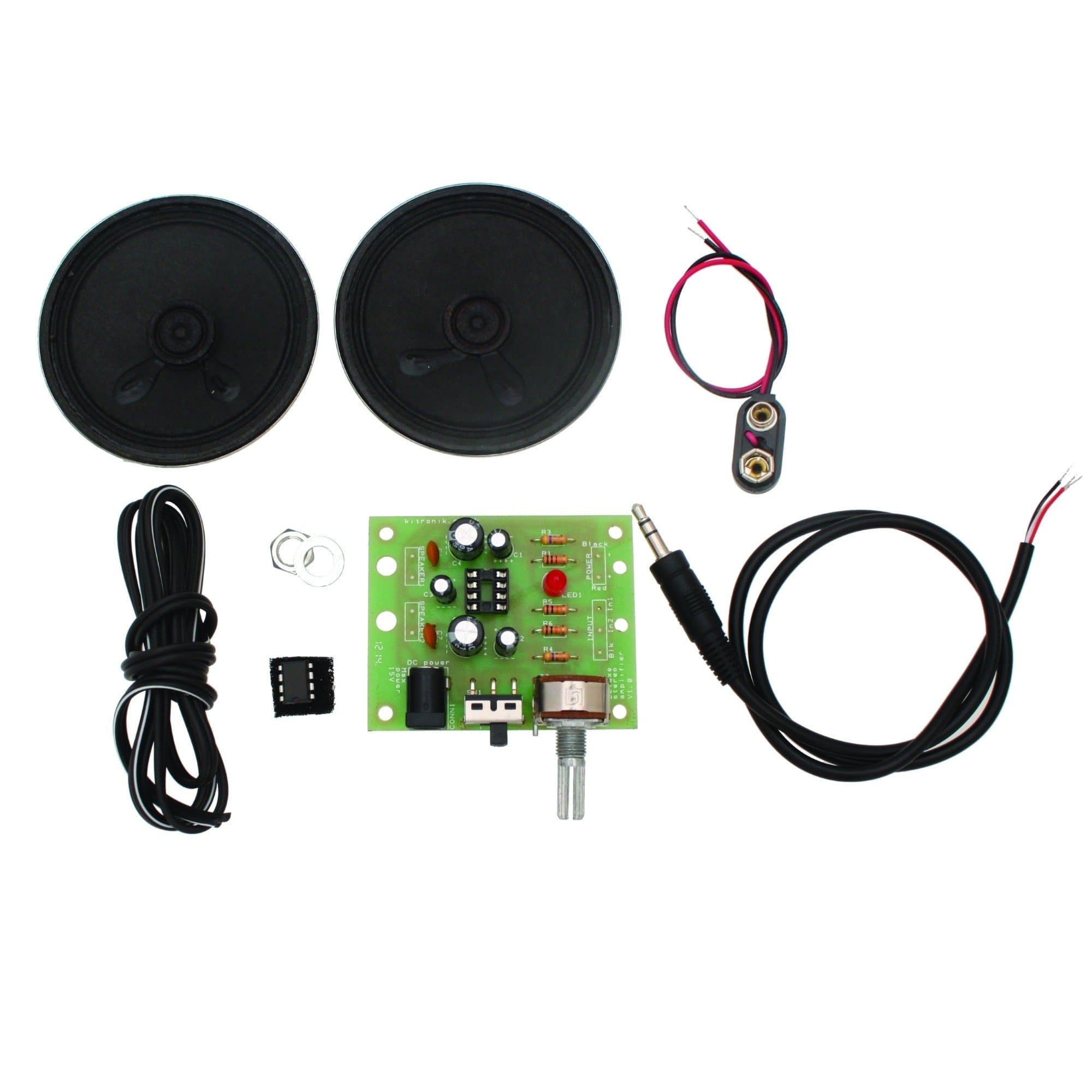 Kitronik High Power Amp DIY Kit With Jack Lead Amplifier TDA7297 Circuit