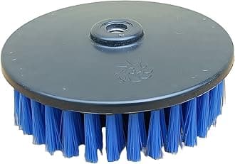 Cleaning Disc Pad for Polisher, Angle Grinder, Buffer with M14 (Brush 6.5 Inches Blue-Medium Hard) Ambikabrush