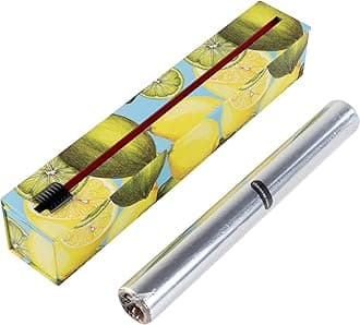 - ChicWrap Lemon Refillable Foil Dispenser - One 12"x 30' Roll of Professional Grade Aluminum Foil - Reusable Dispenser w/Slide Cutter - Kosher Certified - Reduces Waste & Saves Money