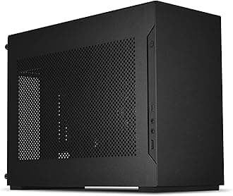 Lian Li A4-H2O X4 Mini-ITX Case with PCIe 4.0 Riser, Support for Triple-Slot GPU, 240mm Radiator, and Full Mesh Panels – Black