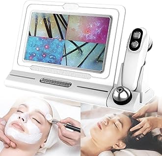 Skin Diagnosis Hair Analyzer,11-inch Skin Scalp Detector MultiFunctional HairFollicle Analyser Machine,with 50x/200x DualHeads,Skin and Scalp Health Detection for Home and Salon Use (US)