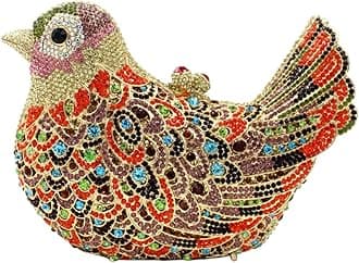 Womens Evening-Bag Chain Luxury-Handbag Rhinestone Wedding Ladies Clutch-Purse Bird