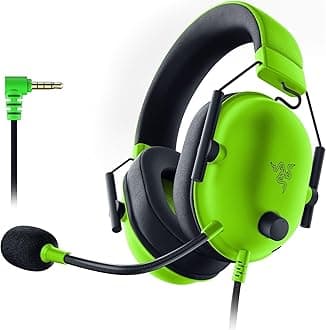 Blackshark V2 X Gaming : 7.1 Surround Sound - 50Mm Drivers - Memory Foam Ear Cushions Wired On Ear Headphones with Mic Rz04-03240600-R3M1 - Green