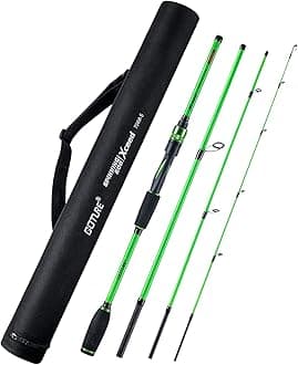 Goture Travel Fishing Rods, 4 Piece Fishing Pole with Case/Bag, Casting/Spinning Rod,Ultralight Fishing Baitcasting Rod 7ft for Saltwater Trout, Bass, Walleye, Pike