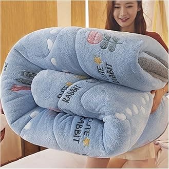 RRNAR Down Duvet, Cashmere Quilt, Quilt/quilts, Comforter, Winter Quilt Thicken Lamb Cashmere Duvet for All Seasons, Soft and Durable Heavy Quilts, Machine Washable,I,200x230cm(5kg) [Energy Class A]