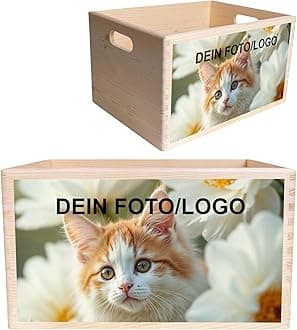Creative Deco Personalised Any Photo Gifts for Women, Men, Girls or Boys | Unique Custom Gift Box for Him/Her | Customised Wooden Storage Box | Perfect as a Keepsake or Decoration