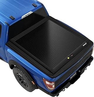 Retractable Hard Tonneau Cover – Fits 2015-2026 Ford F-150 5.5 Ft (66”) Truck Bed (incl. Raptor/Lightning) – with Mechanical Lock & T-Slot Matte Black Aluminum Waterproof Accessories |K22c|