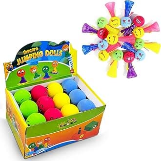 Jumping Birthday Party Favors Toys for Kids age1 2 3 4 5 6 7 8 9 for Girls Boys |Bouncy Ball for Return gifts Giveaways | Bulk Mini Toys Goody Bag | Easter & Christmas gifts…(12 Jumpeez)