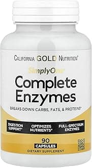 SuperNutrition Simply One Complete Enzyme Spectrum, Digestion Support, Packaging May Vary, 90 Count, 10033739001243