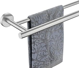 JQK Double Bath Towel Bar, 30 Inch Stainless Steel Towel Rack Bathroom, Towel Holder Brushed Finished Wall Mount