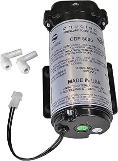 Aquatec 8800 series 8852 water pressure boost pump (pump only), 2.6LPM 24VAC for aeroponics or 100GPD to 200GPD RO systems