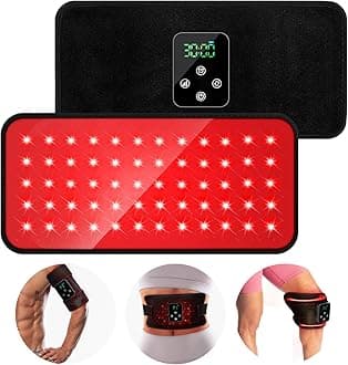 Red Light Therapy, Cordless Infrared Red Light Therapy Belt Wrap with Rechargeable Magnetic LED Screen Controller, Wireless Portable 660nm 850nm Infrared Red Light Therapy for Body Knee Pain Relief