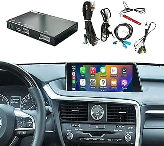 ninetom Wireless Carplay Retrofit Kit Decoder for Lexus RX NX ES UX LS LX RC LC GS is Series 2014-2019 Year, Support Android Auto, Mirror Link, Backup Camera, YouTube, Original Car Function