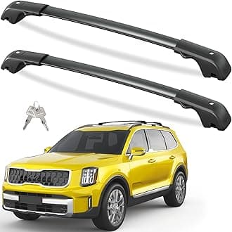 Tuyoung 300lbs Roof Rack Cross Bars Compatible with KIA Telluride 2023 2024 2025 X-PRO & X-LINE with Raised Side Rails, Lockbale Heavy Duty Anti-Theft Aluminum Roof Rails Crossbars Rooftop Cargo Bars