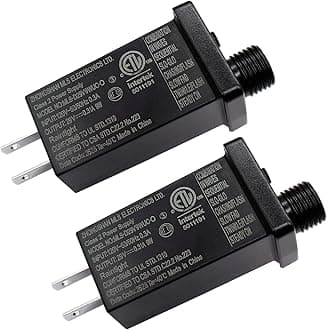 29V LED Transformer Class Two LED Power Supply, Waterproof IP44 Low Voltage Seasonal Use LED Driver US CA Plug for Christmas String Light (29V/9W 2Pack)