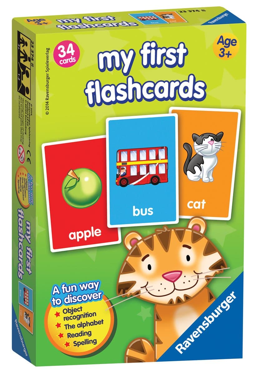My First Flash Card Game for Kids Age 3 Years and Up - Ideal for Object Recognition, Alphabet, Reading and Spelling
