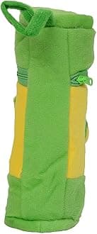 Alya The Cheeky Kidzz Stretchable Soft Animal Popup Plush Feeding Bottle Cover Washable With Zipper Closure&Holding Strap Suitable Upto 250Ml Bottles,Pack Of 2,Green Frog