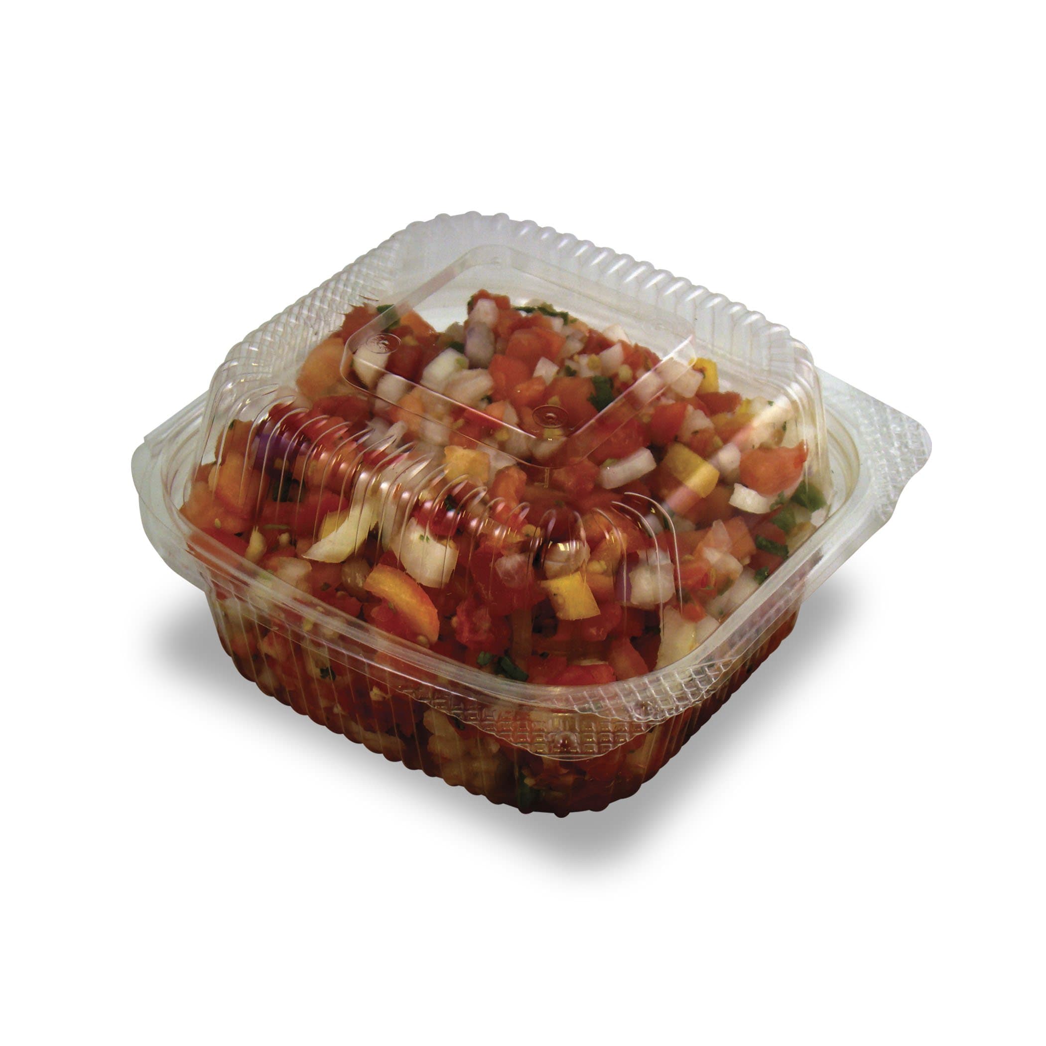 Jaya 100% Compostable Clear PLA Hinged Clamshell, 6x6-Inch, 240-Count Case