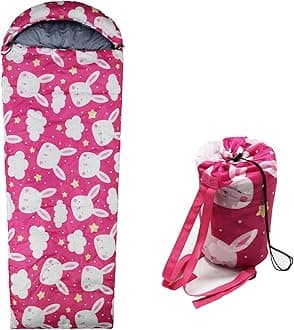 Kids Sleeping Bags - Camping Sleeping Bags with Carry Bag - Compact Sleeping Bag for Hiking, Backpacking 3 Season Warm & Cool Weather, Lightweight Waterproof Outdoor Travel for Boys Girls