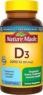 Nature Made Vitamin D - 50mcg (2,000 IU) Softgels, 90 Count