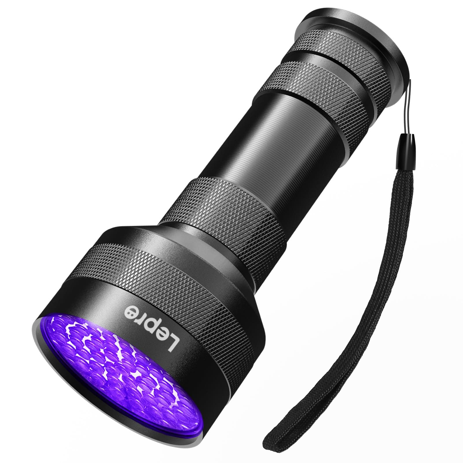 Lepro Black Light LED UV Flashlight, 51 LED, 395nm High Output Type, for Curing Resin, Pet Urine, Invisible Stains, Toilet Cleaning, Luminescent Materials, Mineral Gems Inspection, AA Battery