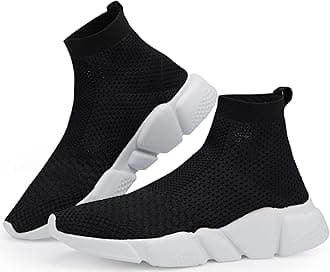 Santiro Walking Shoes for Men Lightweight High Top Sneakers Breathable Knit Athletic Running Shoes Fashion Gym Sports Shoes