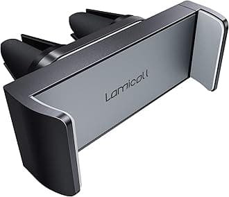 Lamicall Car Phone Mount, Car Vent Holder : Universal Stand Cradle Holder Compatible with Phone Xs Max XR 8 X 8P 7 7P 6S 6P 6, Samsung Galaxy S5 S6 S8 S9, Google, LG, Huawei, Other Smartphone - Gray