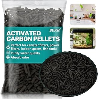 Sukh 310g Acid Free Activated Carbon Pellets - Activated Charcoal Bulk Activated Carbon Aquarium Charcoal Pellets Activated Charcoal Filter Carbon Aquarium Filter for Waterbox Aquariums Pond Fish Tank