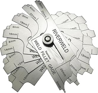 7piece Fillet Weld Set Gage RL Gauge Welding Inspection Test Ulnar Metric