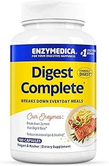 Digest Complete, Full-Range, Everyday Digestive Enzymes, Offers Fast-Acting Gas & Bloating Relief, 180 Capsules
