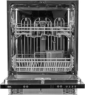 SIA SBID6013 Integrated Dishwasher, 60cm Wide, 13 Place Settings, 4 Wash Programmes, Timer Delay, E Rated, 2 Years Parts and Labour Guarantee