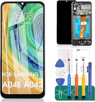 for Samsung Galaxy A04e Screen Replacement for Samsung A04e LCD Display for Samsung A04e LCD Digitizer Touch Screen Assembly with Frame Repair Kits A042F A042M Black